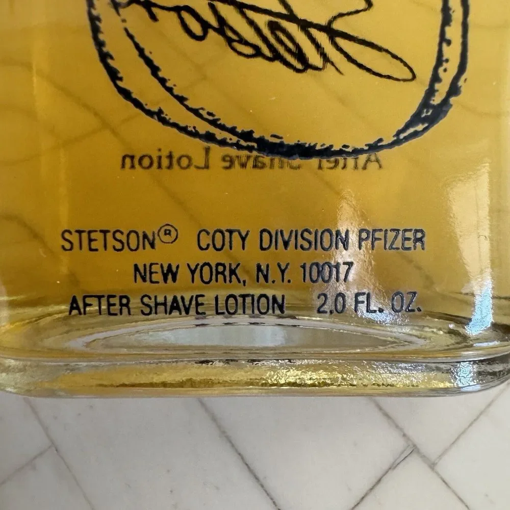 True Vtg STETSON Cologne After Shave LASSO Box Bottle NEW 2 Fl Oz FULL Coty Men